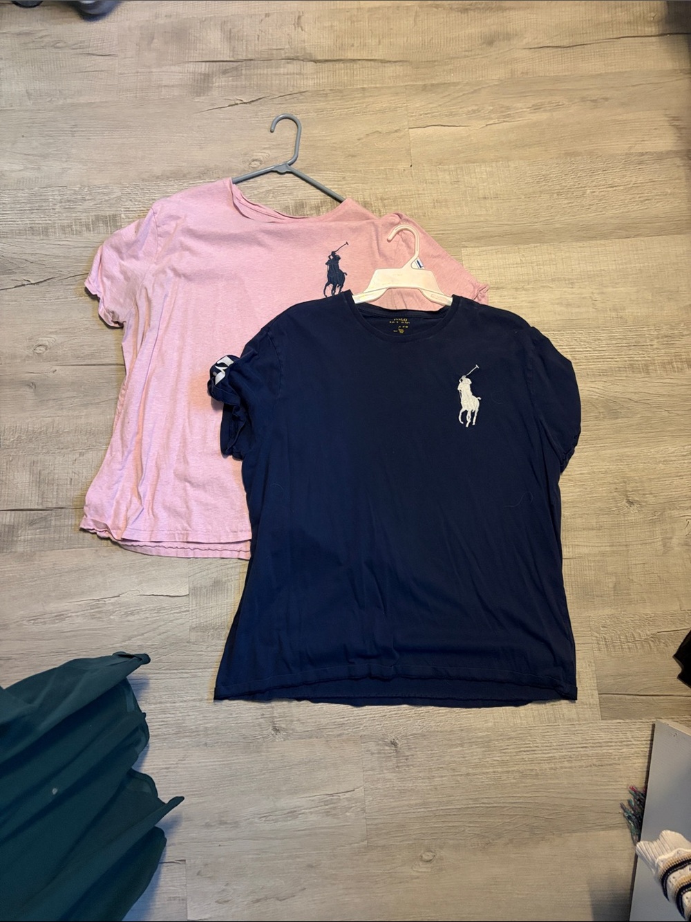 Ralph Lauren Pink and Navy Polo Logo Tee Set